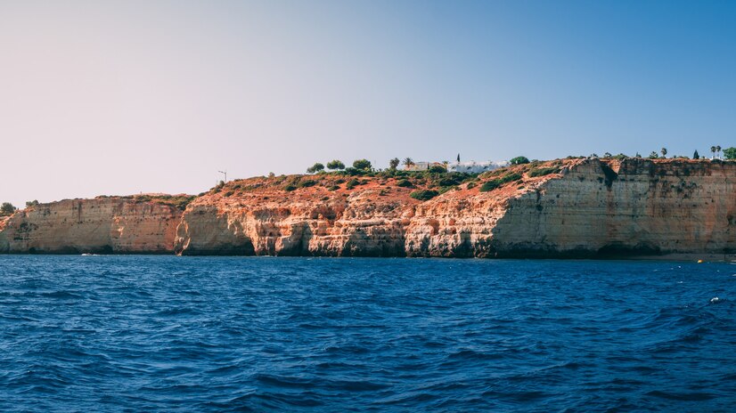 Algerian coastline and desert